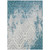 3' X 5' Teal Blue Gray And Ivory Medallion Washable Indoor Outdoor Area Rug