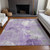 3' X 5' Lavender And Ivory Floral Washable Indoor Outdoor Area Rug - 880016637427