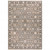 7' X 10' Gray and Ivory Oriental Power Loom Area Rug With Fringe
