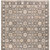 7' X 10' Gray and Ivory Oriental Power Loom Area Rug With Fringe
