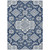 3' X 5' Blue Ivory And Gray Medallion Washable Indoor Outdoor Area Rug