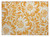 2' X 3' Orange and White Floral Washable Non Skid Indoor Outdoor Area Rug