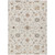5' X 8' Ivory Brown And Coral Floral Washable Indoor Outdoor Area Rug
