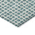 5' X 8' Teal Blue And Ivory Geometric Washable Indoor Outdoor Area Rug Transitional Style - Teal Blue, Ivory Color
