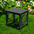 16" Black Aluminum Geo Slat Outdoor Side Table