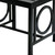 16" Black Aluminum Geo Slat Outdoor Side Table