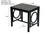 16" Black Aluminum Geo Slat Outdoor Side Table
