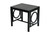 16" Black Aluminum Geo Slat Outdoor Side Table