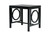 16" Black Aluminum Geo Slat Outdoor Side Table