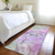 8' Runner Purple Abstract Washable Non Skid Indoor Outdoor Runner Rug