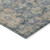 5' X 8' Denim Blue Brown And Beige Damask Washable Indoor Outdoor Area Rug