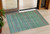 3' X 5' Green And Blush Striped Washable Indoor Outdoor Area Rug