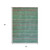 3' X 5' Green And Blush Striped Washable Indoor Outdoor Area Rug