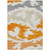 5' X 8' Orange Beige And Ivory Abstract Washable Indoor Outdoor Area Rug