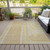 3' X 5' Beige Abstract Washable Indoor Outdoor Area Rug