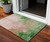 3' X 5' Pink And Green Abstract Washable Indoor Outdoor Area Rug