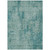 5' X 8' Teal Blue And Gray Geometric Washable Indoor Outdoor Area Rug