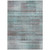 5' X 8' Teal Blue Gray And Charcoal Striped Washable Indoor Outdoor Area Rug