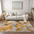 5' X 8' Orange and Ivory Abstract Washable Indoor Outdoor Area Rug