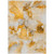 5' X 8' Orange and Ivory Abstract Washable Indoor Outdoor Area Rug