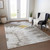 5' X 8' Taupe Khaki And Ivory Abstract Washable Indoor Outdoor Area Rug