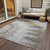 5' X 8' Taupe Khaki And Ivory Abstract Washable Indoor Outdoor Area Rug