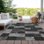 3' X 5' Black And Gray Geometric Washable Indoor Outdoor Area Rug - 880016846980