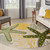 8' Ivory Green And Yellow Round Starfish Indoor Outdoor Area Rug