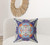 26" X 26" Cream And Orange Blown Seam Geometric Indoor Outdoor Throw Pillow