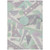 3' X 5' Lavender Mint Green And Ivory Geometric Washable Indoor Outdoor Area Rug