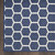 6' Navy Blue And Ivory Geometric Indoor Outdoor Area Rug - Navy Blue, Ivory