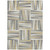 3' X 5' Beige Gray And Ivory Geometric Washable Indoor Outdoor Area Rug
