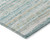 3' X 5' Teal Blue Striped Washable Indoor Outdoor Area Rug