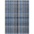 5' X 8' Blue Plaid Washable Non Skid Indoor Outdoor Area Rug