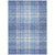 3' X 5' Denim Blue And Ivory Plaid Washable Indoor Outdoor Area Rug