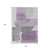 3' X 5' Purple And Gray Abstract Washable Indoor Outdoor Area Rug - Purple, Gray