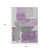 3' X 5' Purple And Gray Abstract Washable Indoor Outdoor Area Rug