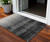 3' X 5' Black Ivory And Gray Ombre Washable Indoor Outdoor Area Rug