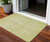 3' X 5' Artichoke Green And Ivory Damask Washable Indoor Outdoor Area Rug