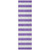 8' Runner Purple and White Striped Washable Non Skid Indoor Outdoor Runner Rug