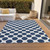 5' X 8' Navy Blue And Ivory Polka Dot Washable Indoor Outdoor Area Rug - Navy Blue, Ivory