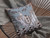 20” Blue Brown Ornate Elephant Suede Throw Pillow