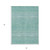 5' X 8' Aqua Teal Blue And Ivory Tribal Washable Indoor Outdoor Area Rug