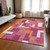 3' X 5' Pink Ivory And Orange Geometric Washable Indoor Outdoor Area Rug