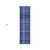 8' Runner Navy Blue Plaid Washable Non Skid Indoor Outdoor Runner Rug