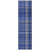 8' Runner Navy Blue Plaid Washable Non Skid Indoor Outdoor Runner Rug