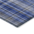 8' Runner Navy Blue Plaid Washable Non Skid Indoor Outdoor Runner Rug