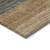 5' X 8' Terra Cotta Copper And Beige Striped Washable Indoor Outdoor Area Rug