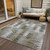 3' X 5' Brown Beige And Gray Geometric Washable Indoor Outdoor Area Rug