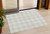 3' X 5' Ivory And Beige Plaid Washable Indoor Outdoor Area Rug